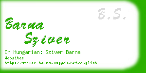 barna sziver business card